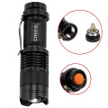 3 modes Flashlight 3W 300LM Torch Adjustable Focus Zoom Light Black